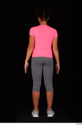 Whole Body Woman Sports Shirt Average Standing Leggings Studio photo references